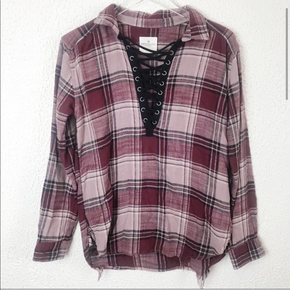 AE | PLAID TOP